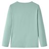 Детска тениска с дълъг ръкав, средна мента, 128