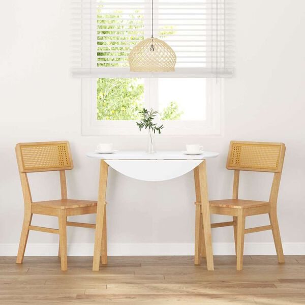 vidaXL трапезни столове 2 бр. масивна дървесина гума