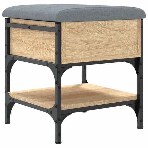 vidaXL Пейка за обувки, сонома дъб, 42x42x45 см, инженерно дърво