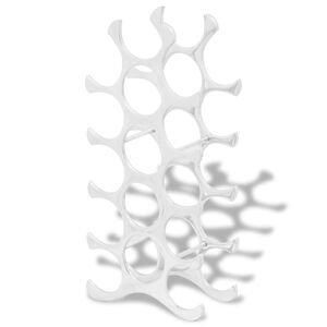 vidaXL Алуминиев стелаж за вино за 15 бутилки, сребрист