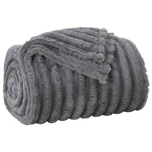 vidaXL Одеяло Тъмносиво 150 x 130 см 0.51 kg Мека вълна