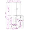 vidaXL Висок шкаф 2 pcs Дъб 69,5 x 34 x 180 см