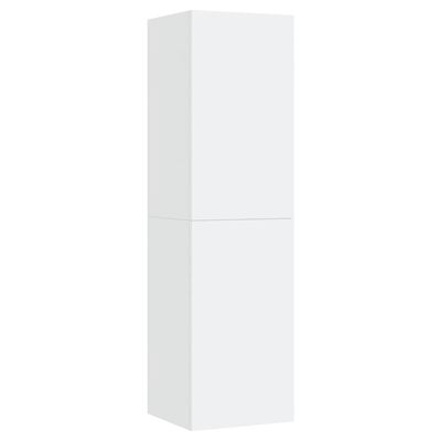 vidaXL ТВ шкаф, бял, 30,5x30x110 см, ПДЧ
