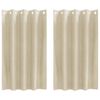 vidaXL Затъмняващи завеси 2 pcs Крем 140 x 140 cm Кадифе