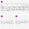 vidaXL Комплект дивани за открито 5 pcs Натурален и Антрацит