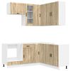 vidaXL Кухненски единица PORTO 8 pcs Дъб сонома Инженерна дървесина