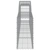 vidaXL Габионни кошници арка 2 бр 400x30x60/80 см поцинковано желязо
