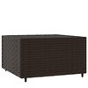 vidaXL Квадратна градинска масичка за кафе кафява 50x50x30см полиратан