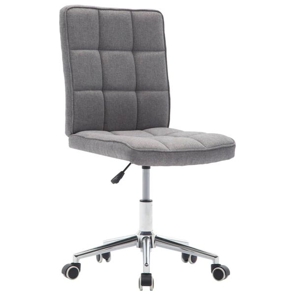 vidaXL Трапезни столове, 6 бр, светлосиви, плат