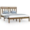 vidaXL Рамка за легло, меденокафява, дърво, 150x200 cм, King Size
