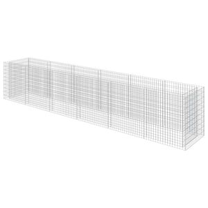 vidaXL Габион повдигната леха, поцинкована стомана, 540x90x100 cм