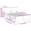 vidaXL Рамка за легло Бетоново сиво 150 x 200 cm Инженерно дърво