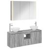 vidaXL Комплект шкафове за баня 4 pcs Сив Сонома 103,5 x 15,5 x 70 см