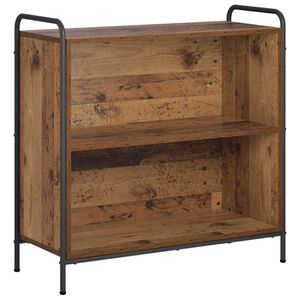 vidaXL Шкаф за книги 80 x 33 x 80 см Инженерна дървесина Старо дърво