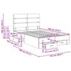 vidaXL Рамка за легло с чекмедже Дъб 120 x 190 cm Инженерно дърво