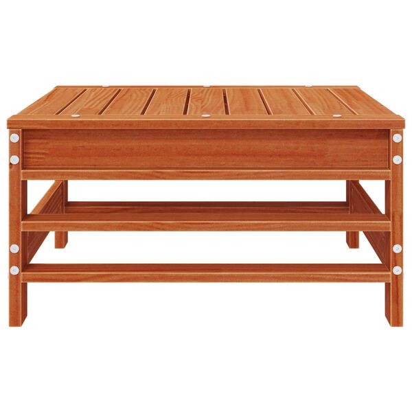 vidaXL Градинска поставка за крака Масивна боровина Восъчен Кафяв