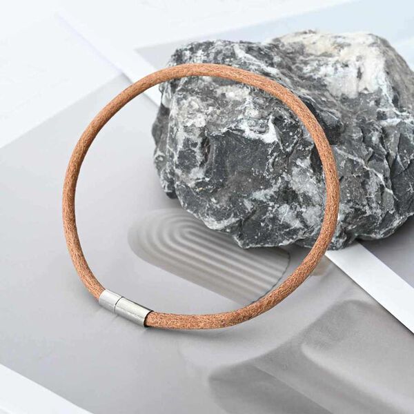 vidaXL Кожена връв Кафяво &Oslash;4 мм x 50 м Кожа