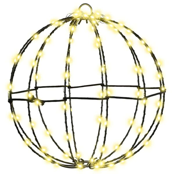 vidaXL Топка с 192 LED светодиода 2 pcs Топло бяло 32 см Метал