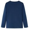 Детска тениска с дълъг ръкав, нейви синьо, 140
