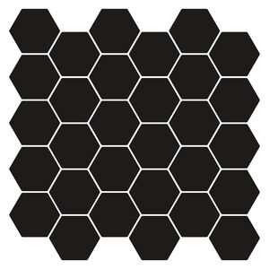 vidaXL Шестоъгълна плочка 10 pcs Черно 30 x 30 cm Полиуретан и PET