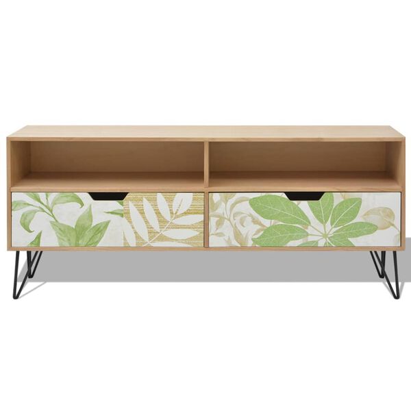 vidaXL ТВ шкаф, МДФ, 120x30x50 см, кафяв