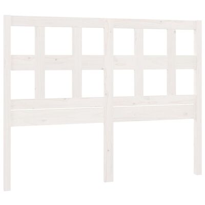 vidaXL Горна табла за легло, бяла, 185,5x4x100 см, бор масив