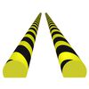 vidaXL Ъглови протектори 2 бр жълто и черно 4x3x100 см PU
