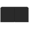 vidaXL ТВ шкаф за стенен монтаж, черен, 80x30x41 см