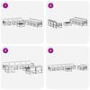 vidaXL Комплект дивани за открито 9 pcs Естествено и светло сиво
