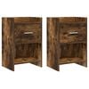 vidaXL Нощни маси 2 pcs Опушен дъб 40 x 30 x 60 cm Инженерна дървесина