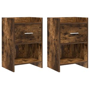 vidaXL Нощни маси 2 pcs Опушен дъб 40 x 30 x 60 cm Инженерна дървесина