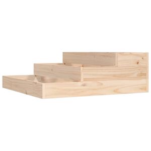 vidaXL Плантер, 78x78x27 см, борово дърво масив