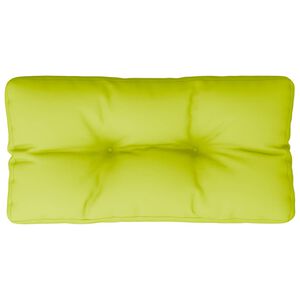 vidaXL Палетна възглавница, яркозелена, 70x40x12 см, текстил