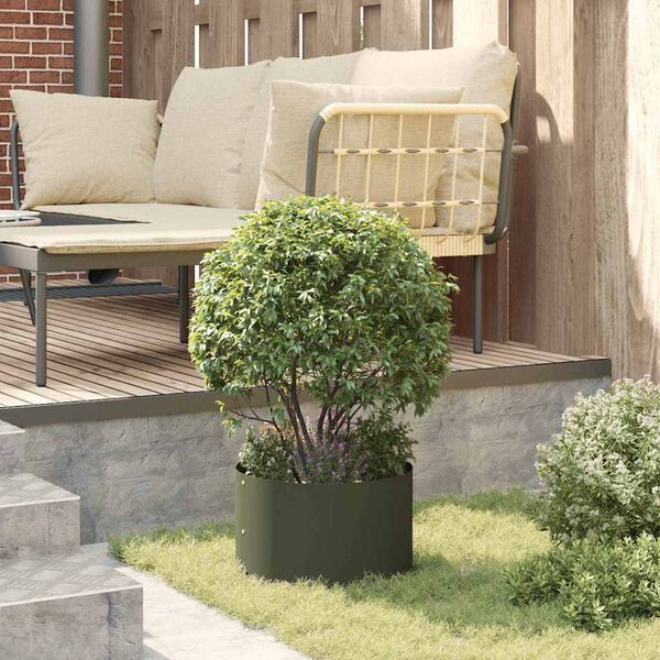 vidaXL Пръстен за саксия 5 pcs Маслинено зелено 30 x 30 x 20 cm