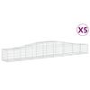 vidaXL Габионни кошници арка 5 бр 400x50x40/60 см поцинковано желязо