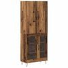 vidaXL Висок шкаф 2 бр. Старо дърво 69,5 x 34 x 180 см