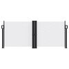 vidaXL Прибираща се странична тента, бяла, 100x600 см