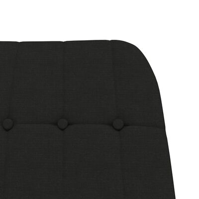 vidaXL Люлеещ стол, черен, текстил