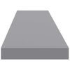 vidaXL Окачени стенни рафтове, 2 бр, сиви, 120x23,5x3,8 см, МДФ