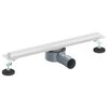vidaXL 360&deg; Душов отвод с тънък модел Сребристо 50 cm