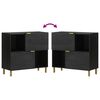 vidaXL Сайдборд, черен, 80x33x75 см, инженерно дърво
