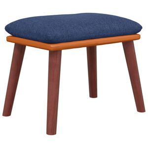 vidaXL Табуретка, синя, 45x29,5x35 см, текстил и изкуствена кожа