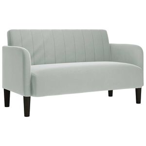 vidaXL Диван-канапе, светлосив, 109 см, кадифен