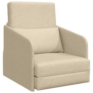 vidaXL Диван легло Крем 65 x 80 x 83 см текстил