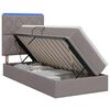 vidaXL LED легло за съхранение с матрак Таупе 90 x 200 cm Текстил