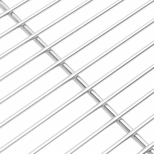 vidaXL Решетка за грил Сребрист 45 x 40 см Неръждаема стомана