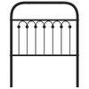 vidaXL Метална резервна табла за легло, черна, 75 см