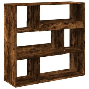 vidaXL Библиотека/разделител за стая, опушен дъб, 100x33x94,5 см