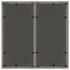 vidaXL Градинска маса със стъклен плот сива 90x90x75 см полиратан