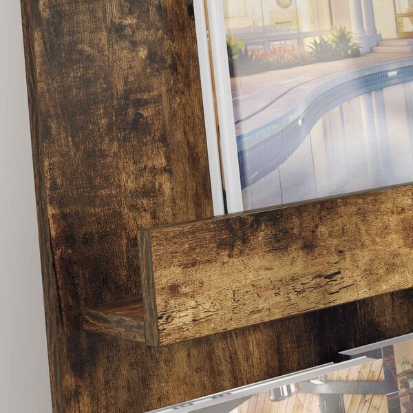 vidaXL Етажерка за списания Димян дъб 51 x 11 x 102 см Инженерно дърво